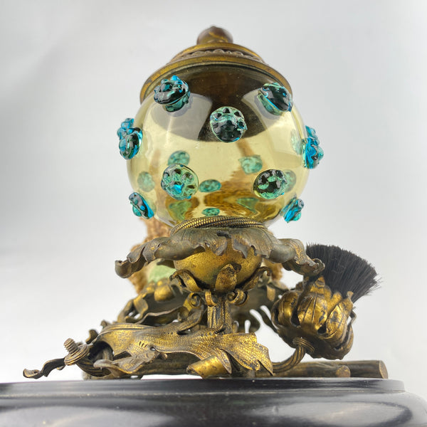 Scottish Roe Deer Antler Desk Stand Circa 1870-Antique Desk Stand Inkwell-19th Century Victorian-Lowfields Barn Antiques