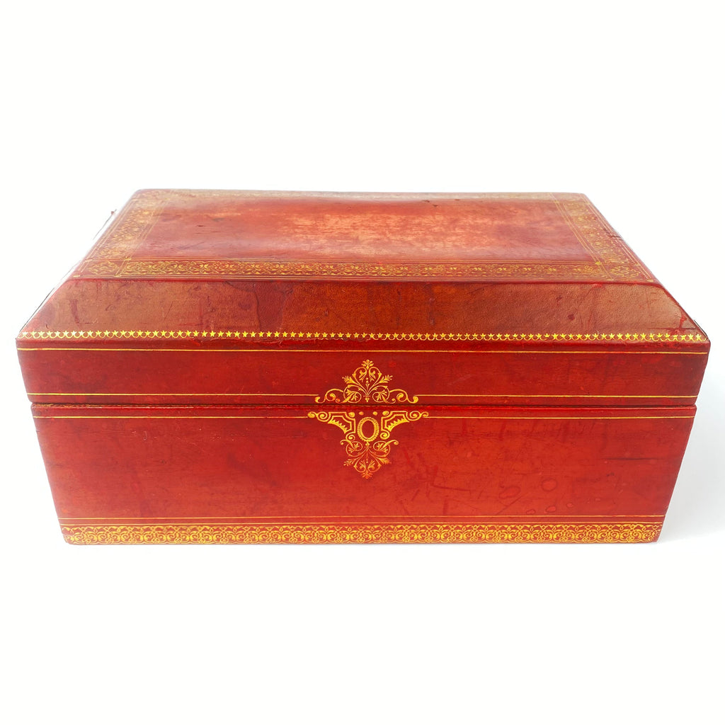18th Century Fine Quality French Leather Casket-Antique>Jewellery Box-18th Century-Lowfields Barn Antiques