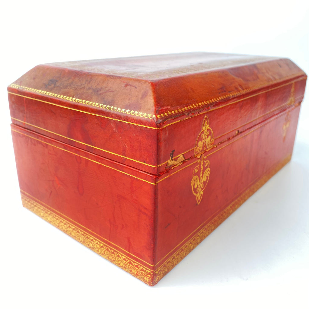 18th Century Fine Quality French Leather Casket-Antique>Jewellery Box-18th Century-Lowfields Barn Antiques