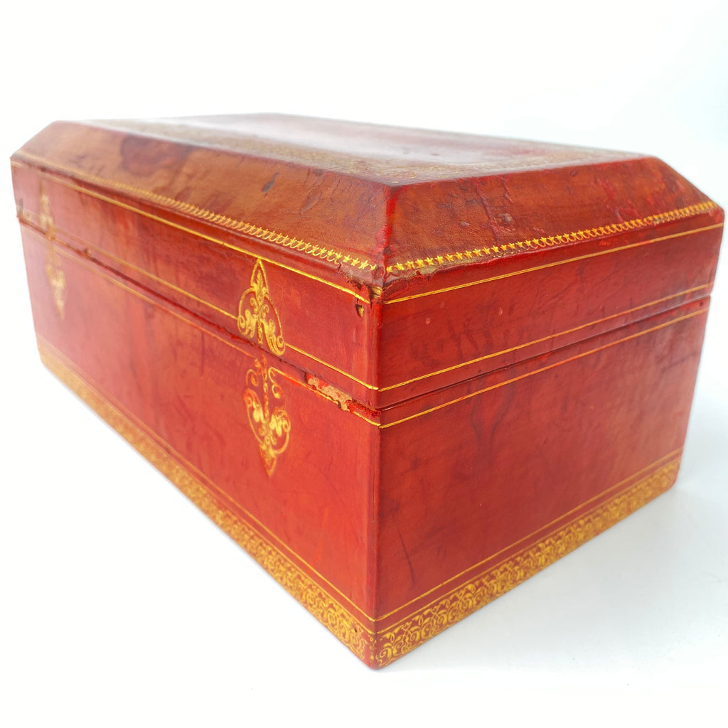 18th Century Fine Quality French Leather Casket-Antique>Jewellery Box-18th Century-Lowfields Barn Antiques