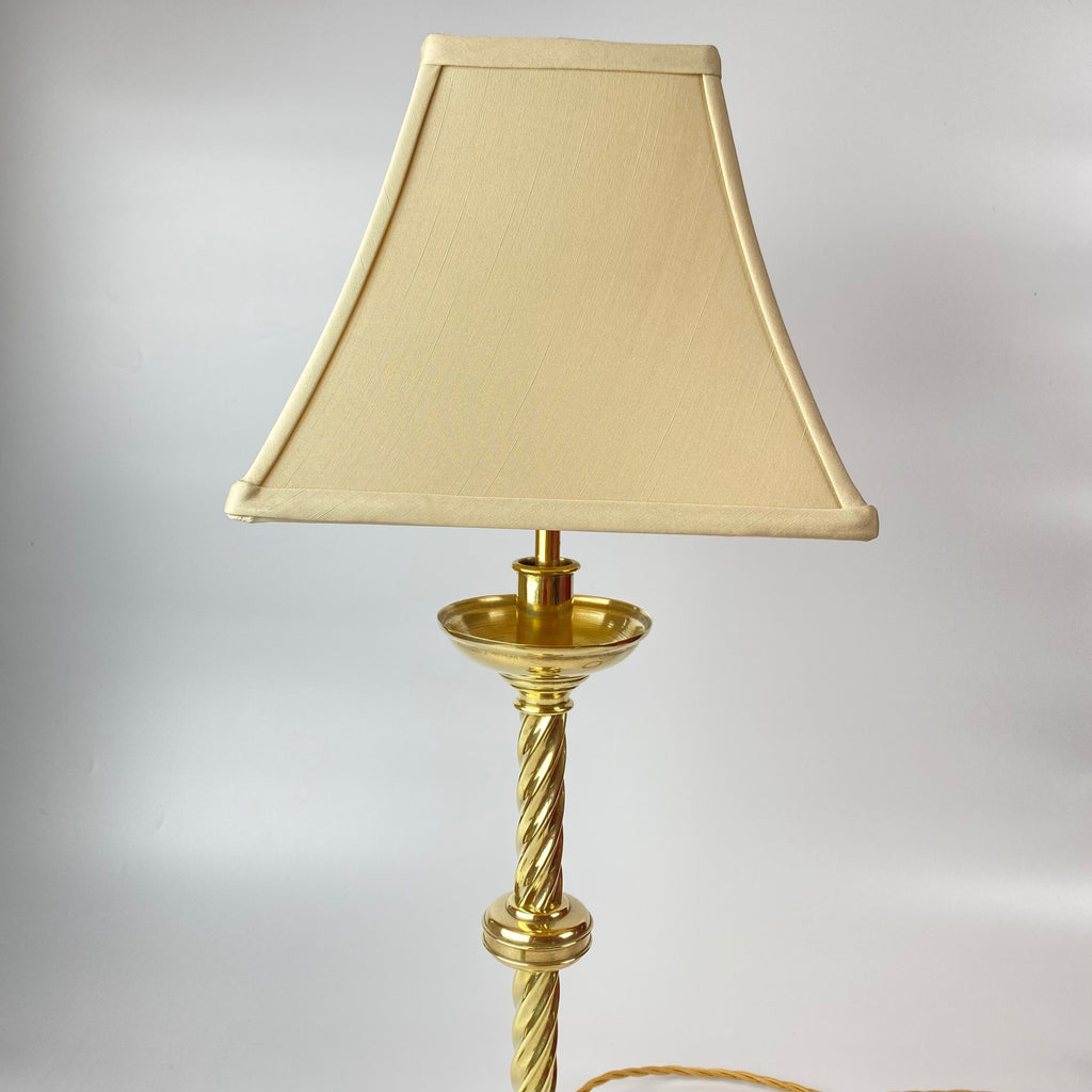 19th Century Tall Antique Brass Table Lamp-Antique Lighting > Table Lamps-19th Century-Lowfields Barn Antiques
