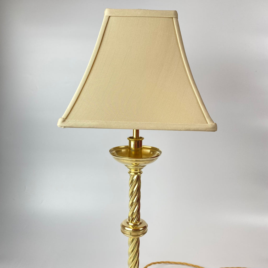 19th Century Tall Antique Brass Table Lamp-Antique Lighting > Table Lamps-19th Century-Lowfields Barn Antiques
