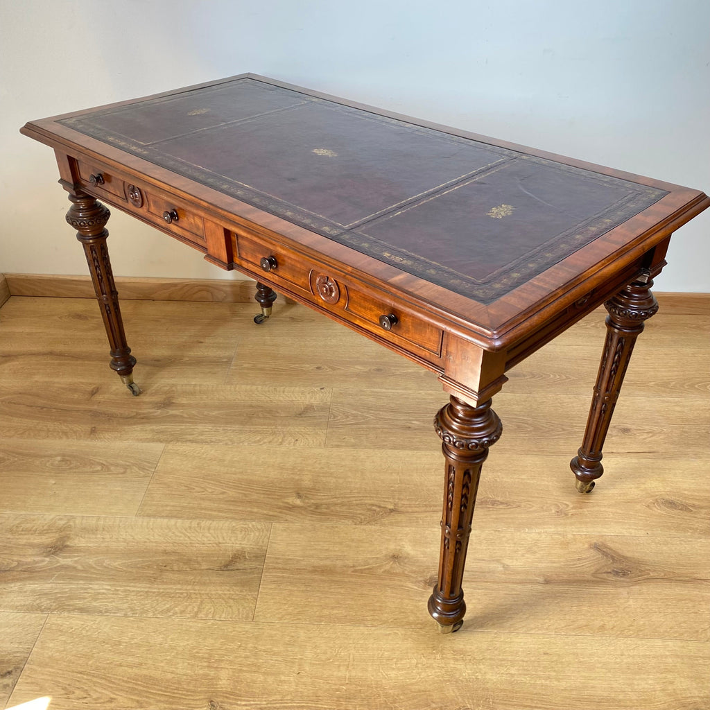 An Exquisite High Quality Library Table by James Lamb of Manchester Circa 1860-Antique Fine Furniture > Writing Desk-James Lamb of Manchester-Lowfields Barn Antiques