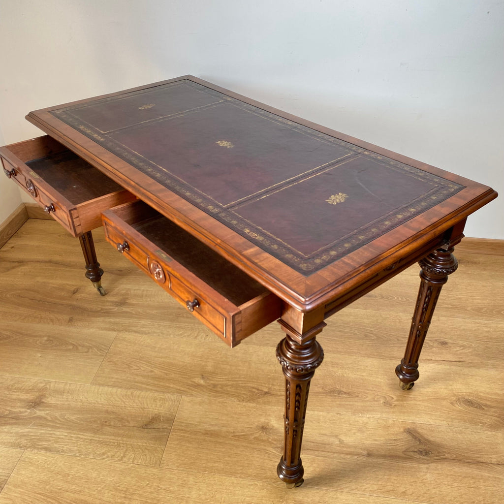 An Exquisite High Quality Library Table by James Lamb of Manchester Circa 1860-Antique Fine Furniture > Writing Desk-James Lamb of Manchester-Lowfields Barn Antiques