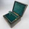 Antique Italian Leather Jewellery Box Circa 1860 - 1890-Antique Jewellery Box-Circa 1890 Italian-Lowfields Barn Antiques