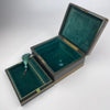 Antique Italian Leather Jewellery Box Circa 1860 - 1890-Antique Jewellery Box-Circa 1890 Italian-Lowfields Barn Antiques