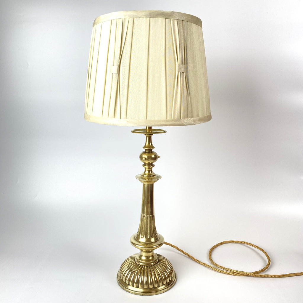 Art Deco Period Brass Table Lamp-Antique Lighting > Table Lamps-Art Deco Period-Lowfields Barn Antiques