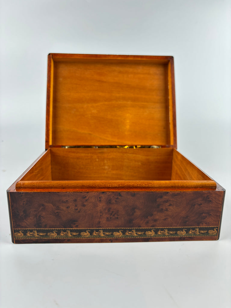Burr Walnut Tunbridge Ware Table Box Early 20th Century Circa 1930-1940-Decorative Antiques > Desk Organisers-20th Century-Lowfields Barn Antiques