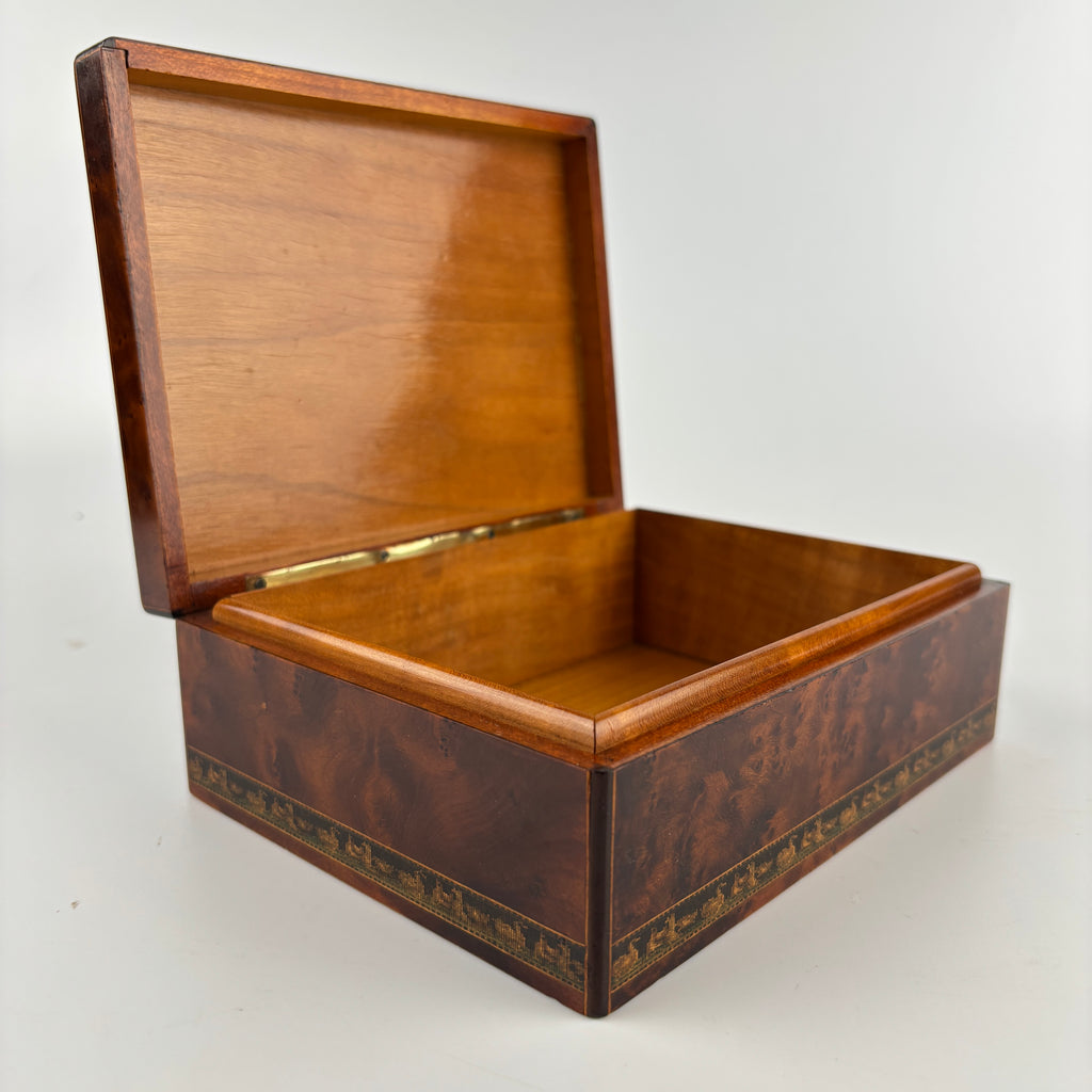 Burr Walnut Tunbridge Ware Table Box Early 20th Century Circa 1930-1940-Decorative Antiques > Desk Organisers-20th Century-Lowfields Barn Antiques
