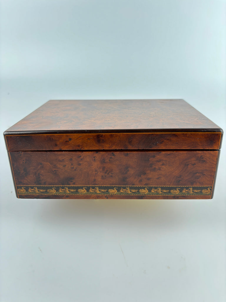 Burr Walnut Tunbridge Ware Table Box Early 20th Century Circa 1930-1940-Decorative Antiques > Desk Organisers-20th Century-Lowfields Barn Antiques