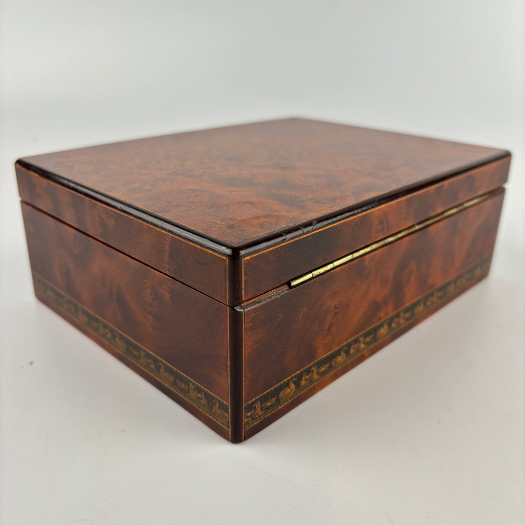Burr Walnut Tunbridge Ware Table Box Early 20th Century Circa 1930-1940-Decorative Antiques > Desk Organisers-20th Century-Lowfields Barn Antiques