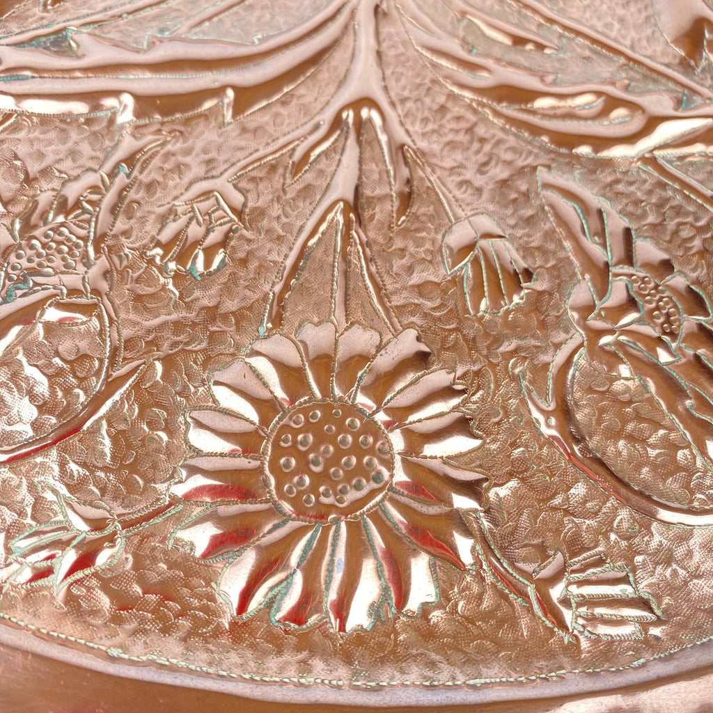 Copper Arts and Crafts Charger-Antique Brass and Copper-Arts and Crafts-Lowfields Barn Antiques