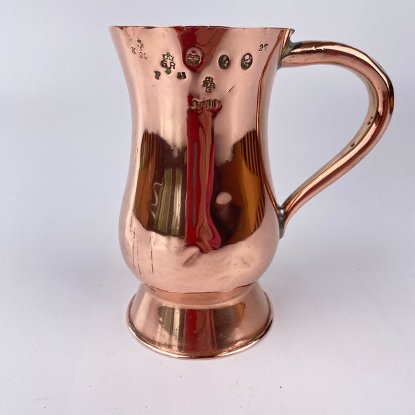 Copper Half Pint Tankard Measure-Antique Brass and Copper-Early 19th - Early 20th Century-Lowfields Barn Antiques