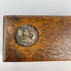 Edwardian Bronze Cat and Oak Trinket Box C1910-Antique Jewellery Box-Edwardian-Lowfields Barn Antiques