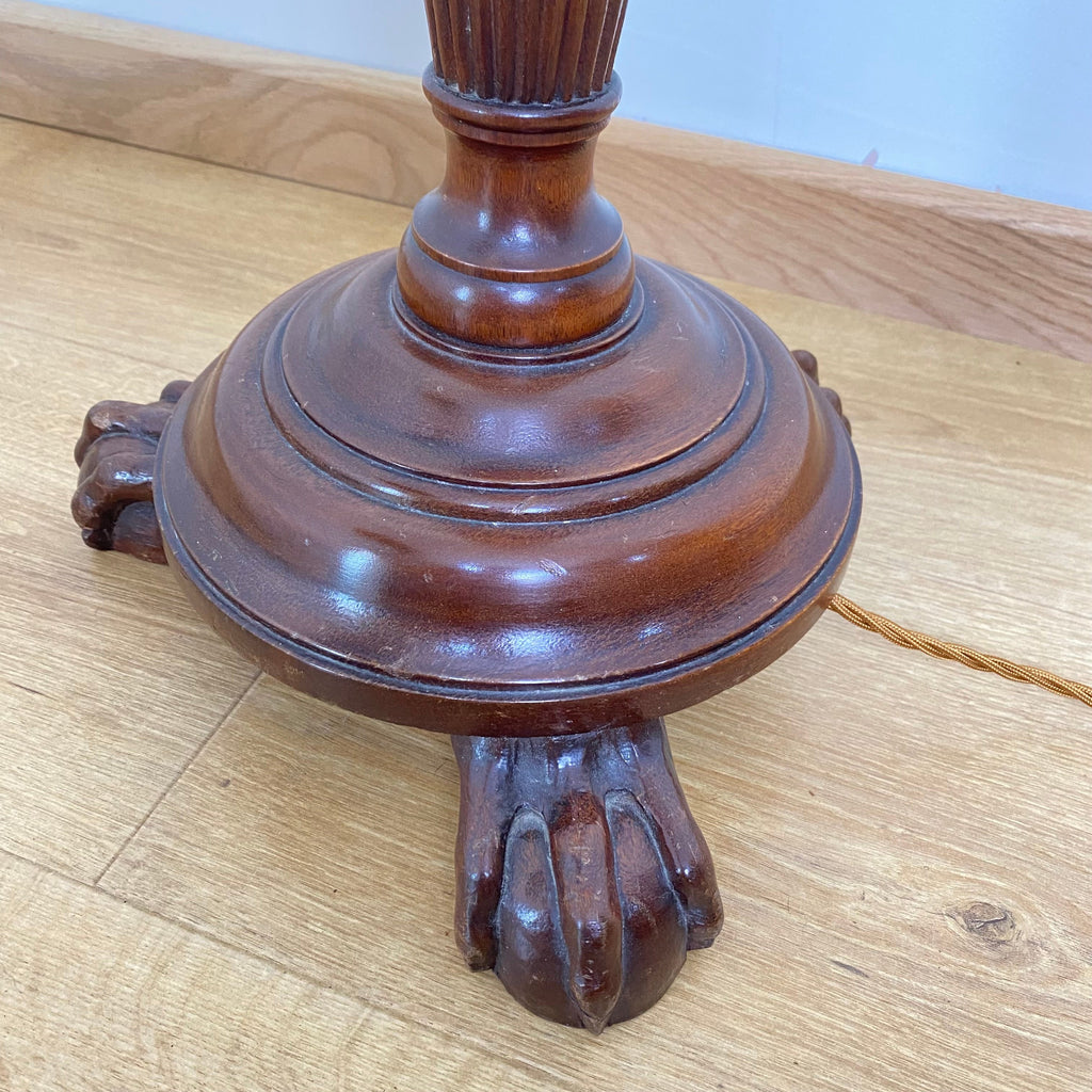 Elegant George III Revival Standard Lamp with Lion Paw and Ball Feet Circa 1925-Antique Lighting > Standard Lamps-Early 20th Century-Lowfields Barn Antiques