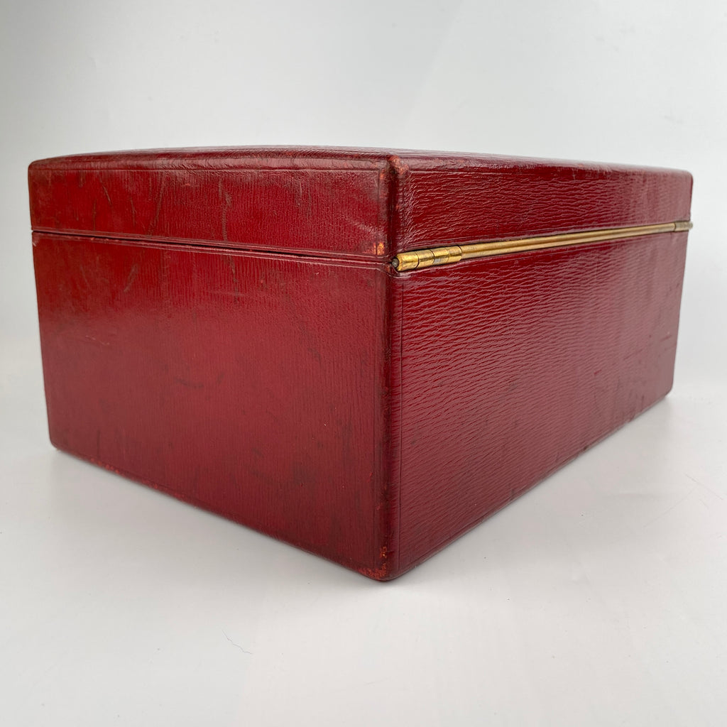 Elegant Moroccan Leather Jewellery Box - J C Vickery, Regents Street C1890 - 1930-Antique Jewellery Box-Late 19th Early 20th Century-Lowfields Barn Antiques