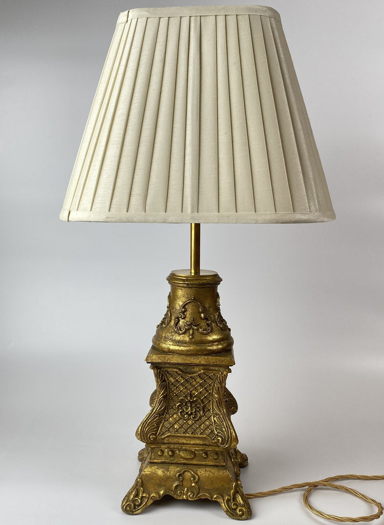 French Neoclassical Gilt Table Lamp-Antique Lighting > Table Lamps-French Early - Mid 20th Century-Lowfields Barn Antiques
