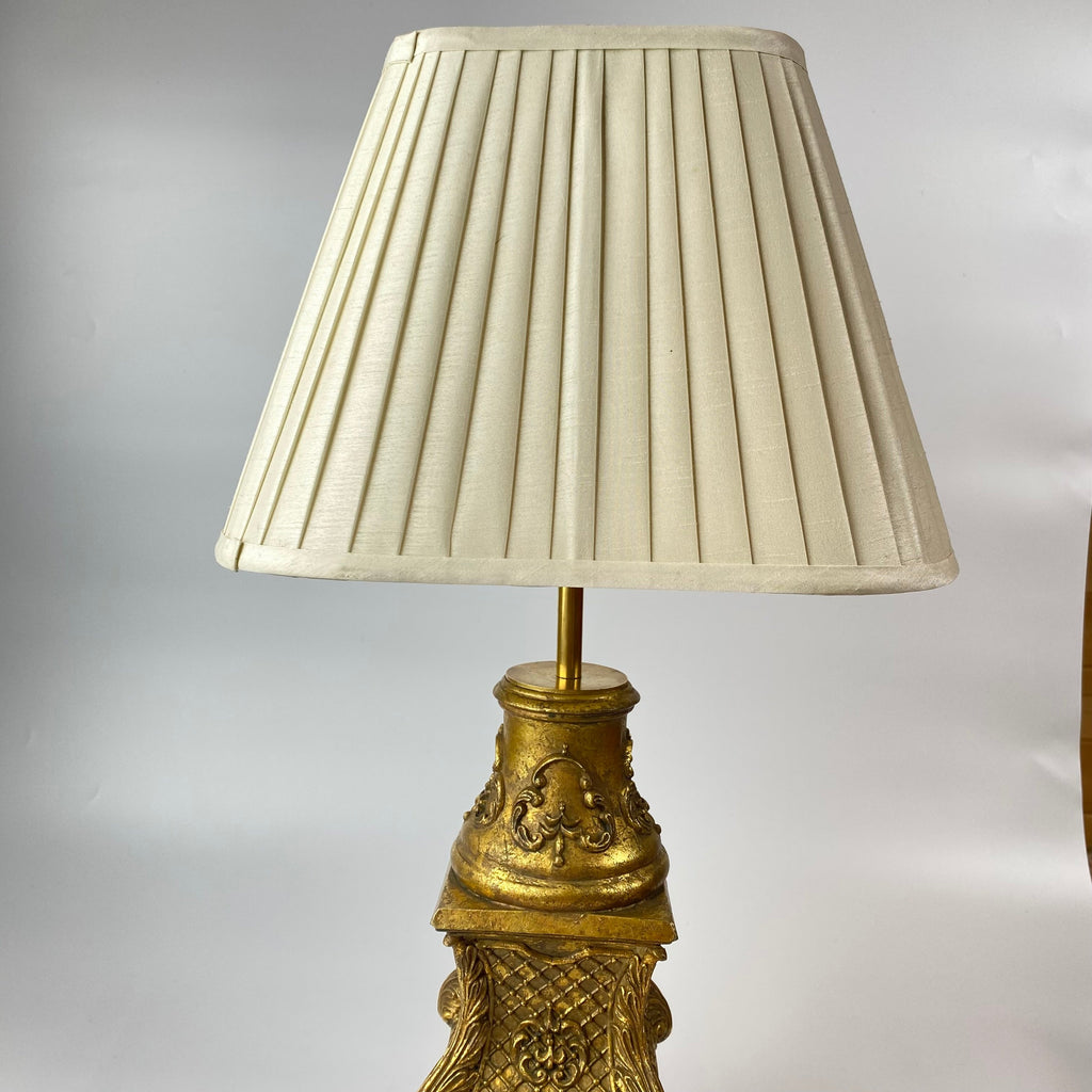 French Neoclassical Gilt Table Lamp - Mid 20th Century-Antique Lighting > Table Lamps-French Early - Mid 20th Century-Lowfields Barn Antiques