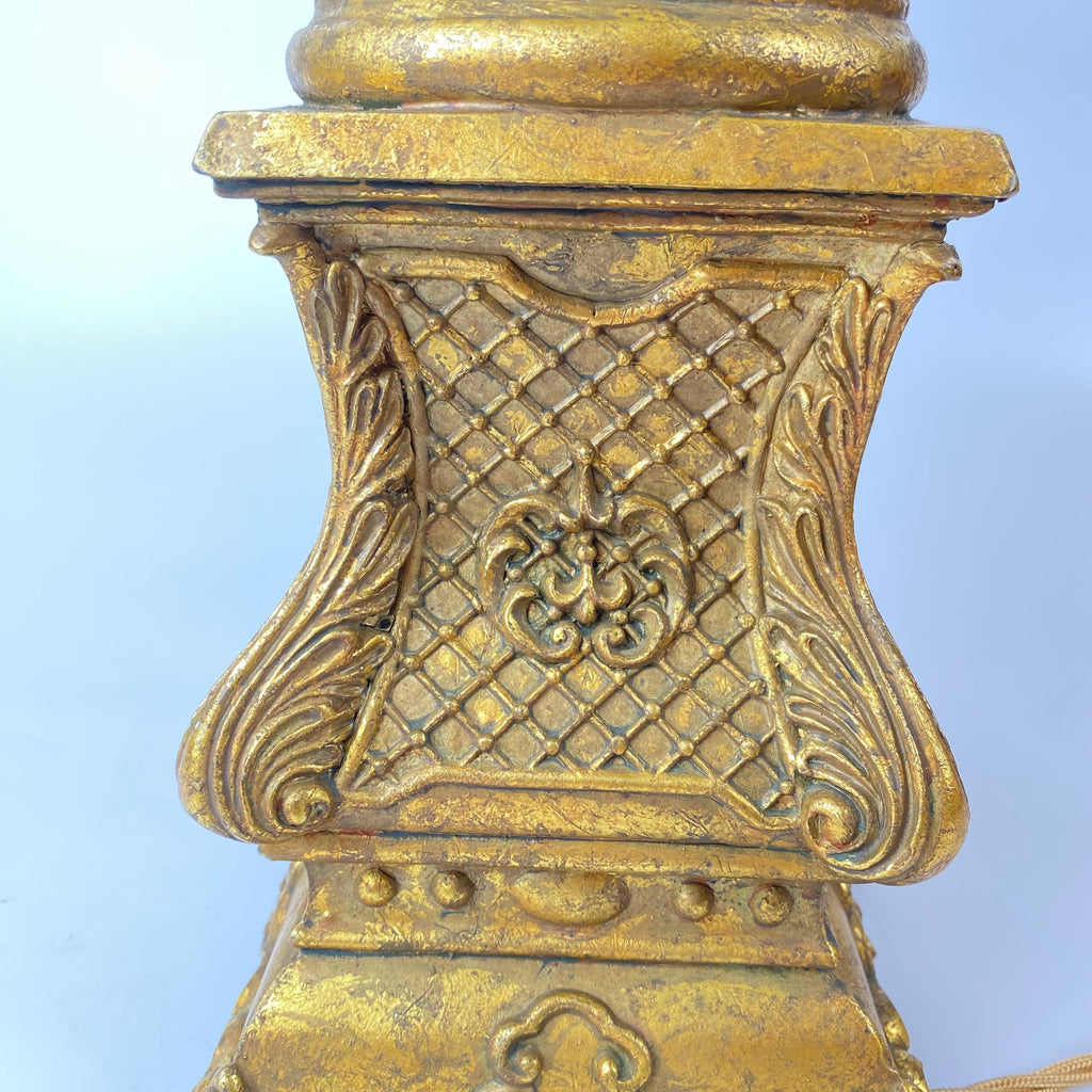 French Neoclassical Gilt Table Lamp - Mid 20th Century-Antique Lighting > Table Lamps-French Early - Mid 20th Century-Lowfields Barn Antiques