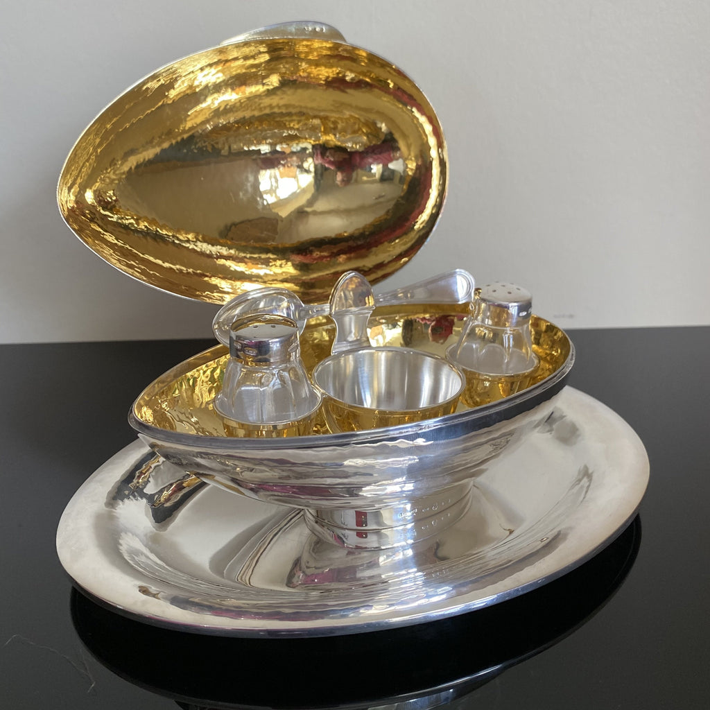 Italian Silver and Gold Plated Egg-Antique Silver-20th Century-Lowfields Barn Antiques