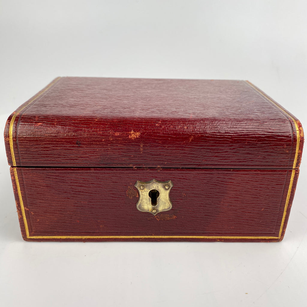 Leather Bullion Box by Melliship & Harris With Original Key Circa 1872-Antique > Bullion Box-19th Century-Lowfields Barn Antiques