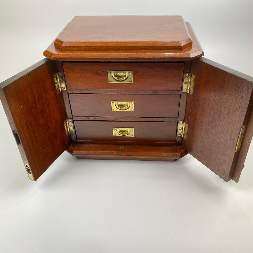 Mahogany Desk Top Cabinet 1920-1930-Decorative Antiques > Desk Organisers-1920 - 1930-Lowfields Barn Antiques