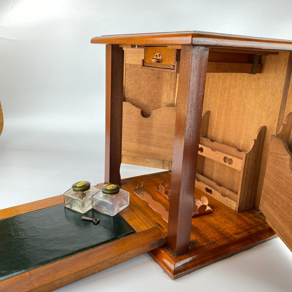 Mahogany Desk Top Stationary or Writers Box Circa 1820-1850-Decorative Antiques > Desk Organisers-1820 - 1830-Lowfields Barn Antiques