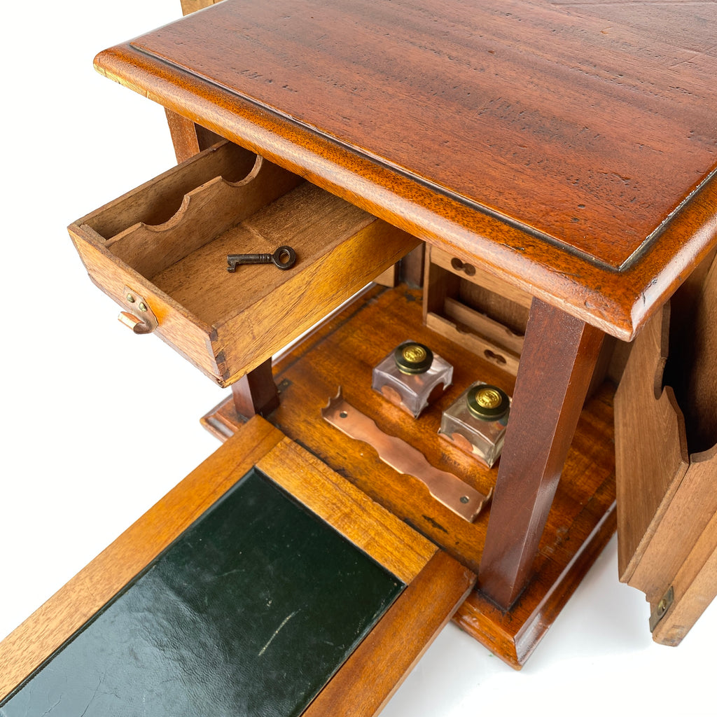 Mahogany Desk Top Stationary or Writers Box Circa 1820-1850-Decorative Antiques > Desk Organisers-1820 - 1830-Lowfields Barn Antiques