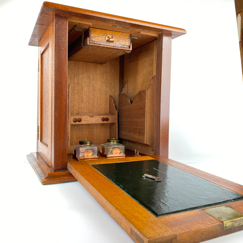 Mahogany Desk Top Stationary or Writers Box Circa 1820-1850-Decorative Antiques > Desk Organisers-1820 - 1830-Lowfields Barn Antiques