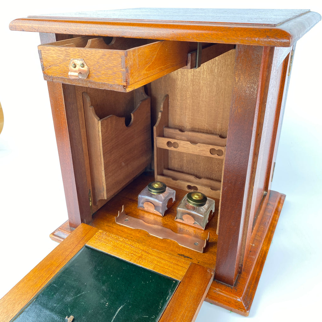 Mahogany Desk Top Stationary or Writers Box Circa 1820-1850-Decorative Antiques > Desk Organisers-1820 - 1830-Lowfields Barn Antiques