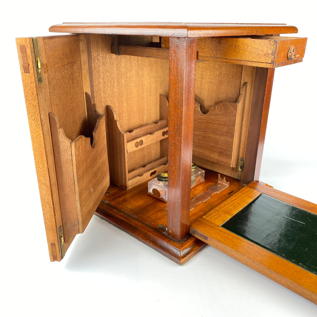 Mahogany Desk Top Stationary or Writers Box Circa 1820-1850-Decorative Antiques > Desk Organisers-1820 - 1830-Lowfields Barn Antiques