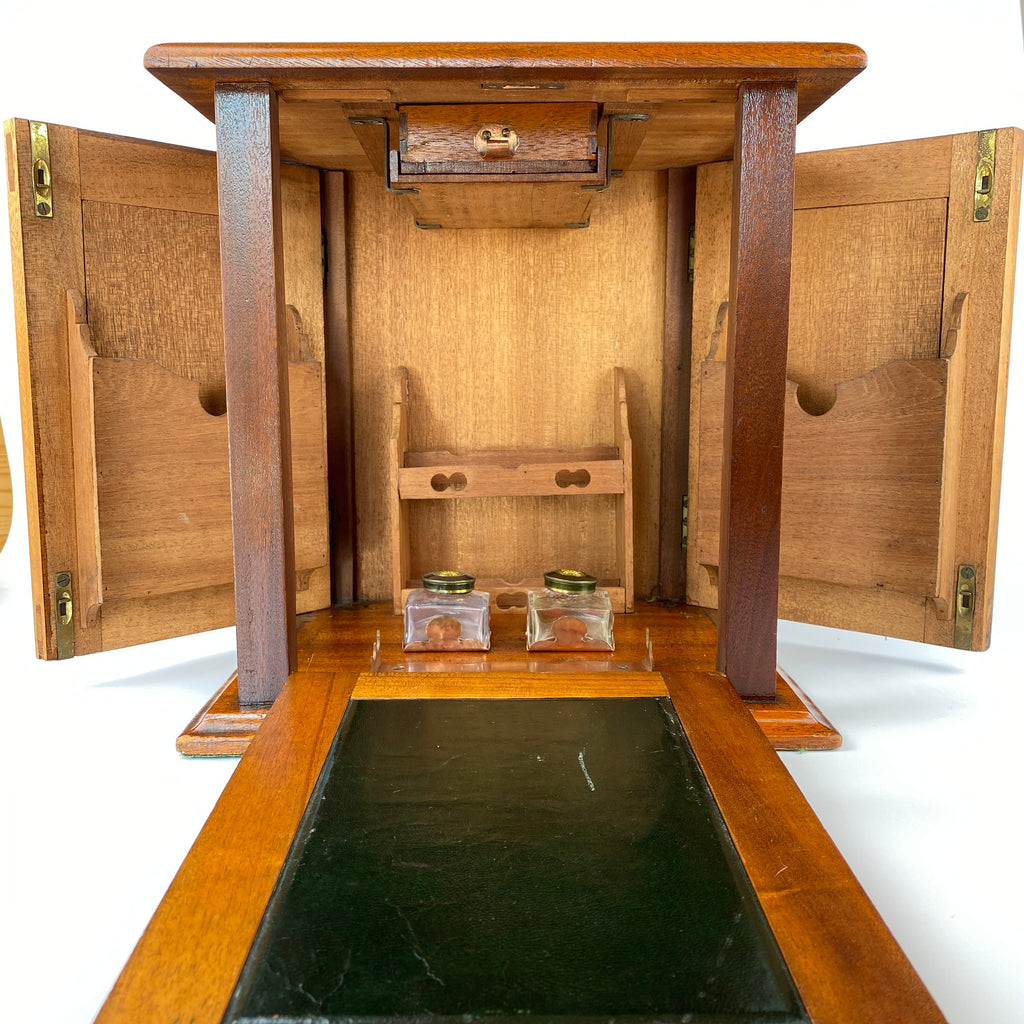 Mahogany Desk Top Stationary or Writers Box Circa 1820-1850-Decorative Antiques > Desk Organisers-1820 - 1830-Lowfields Barn Antiques