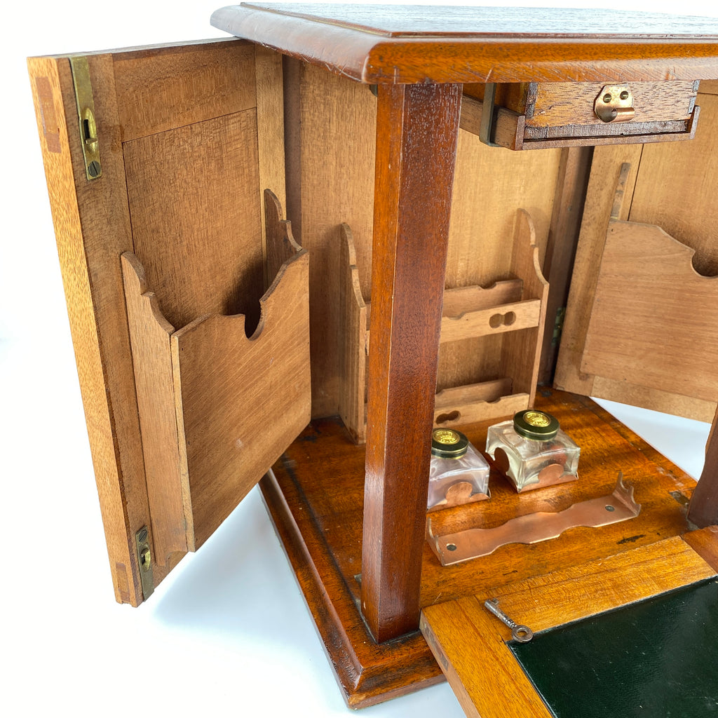 Mahogany Desk Top Stationary or Writers Box Circa 1820-1850-Decorative Antiques > Desk Organisers-1820 - 1830-Lowfields Barn Antiques