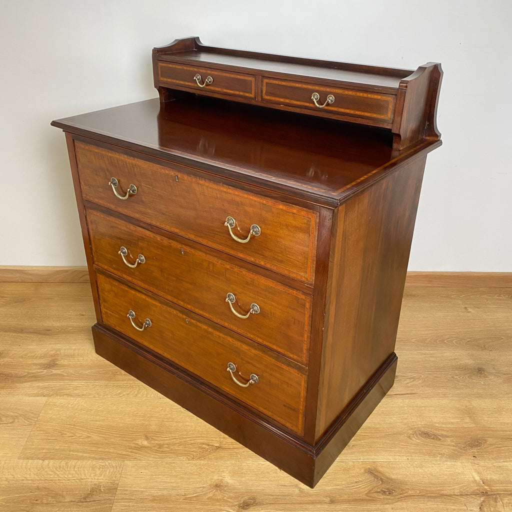 Mahogany and Kingwood Dressing Chest By James Shoolbred and Co Dated 1904-Antique Furniture > Chest of Drawers-James Shoolbred and Co London - JAS London-Lowfields Barn Antiques