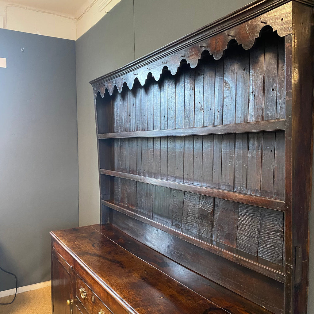 Oak Country House Kitchen Larder Dresser - 18th Century-Antique Furniture > Dresser-Georgian-Lowfields Barn Antiques