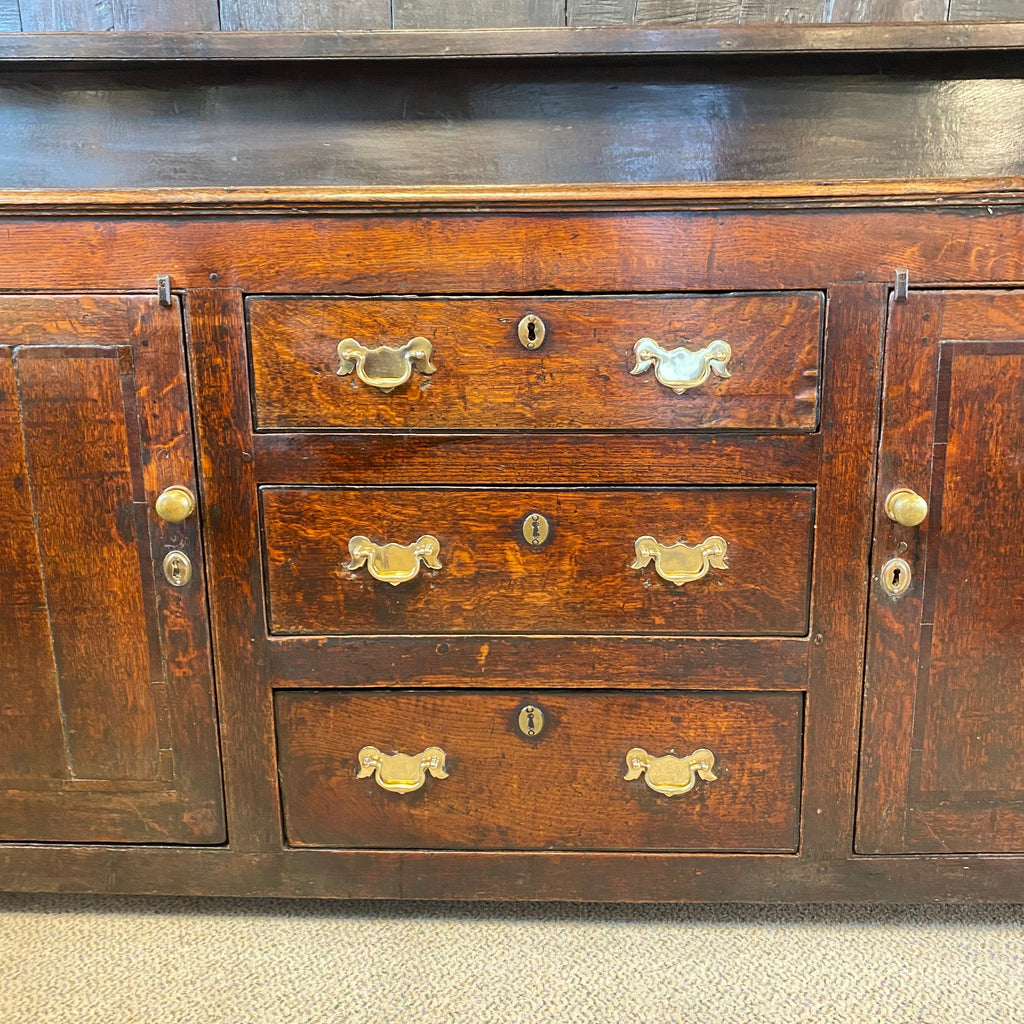 Oak Country House Kitchen Larder Dresser - 18th Century-Antique Furniture > Dresser-Georgian-Lowfields Barn Antiques