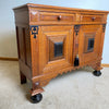 Oak Dutch Cabinet with Key Circa 1890 -1920-Antique Furniture > Cabinets-Art Nouveau-Lowfields Barn Antiques