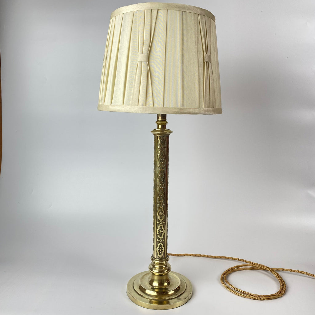 Original Late 19th Century Arts and Crafts Brass Table Lamp-Antique Lighting > Table Lamps-Arts and Crafts-Lowfields Barn Antiques