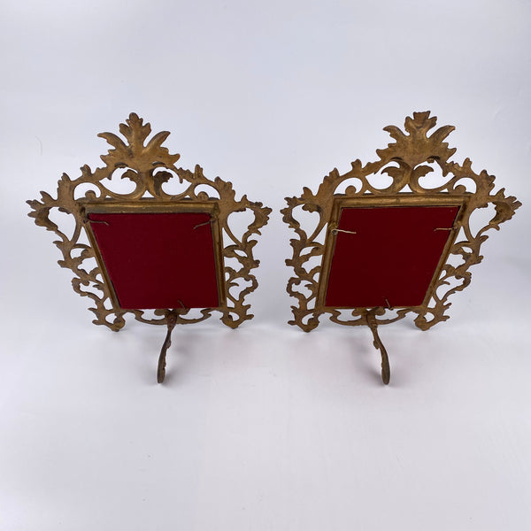 Pair of Victorian Gilt Rococo Style Table Mirrors-Antique Furniture > Mirrors-19th Century-Lowfields Barn Antiques