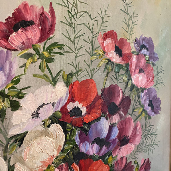 Sibylle Robertin - Floral Oil on Canvas C1930-Antique Art > Painting-1930's-Lowfields Barn Antiques