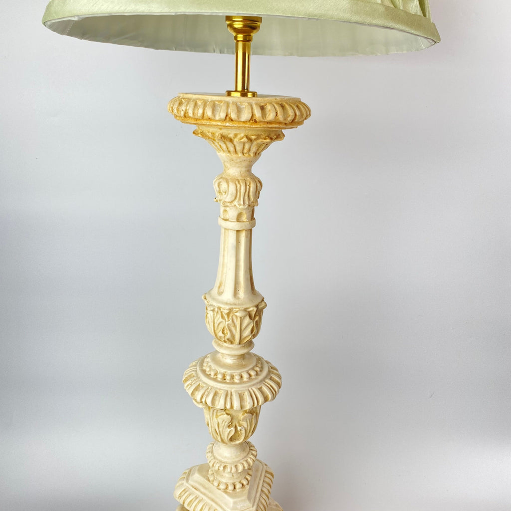 Tall Exquisite Italian Alabaster Table Lamp-Antique Lighting > Table Lamps-Early - Mid 20th Century Italian-Lowfields Barn Antiques