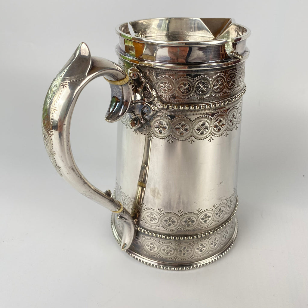 Thomas Bradbury & Son London Silver Plated Hot Water Jug C1875-Antique > Silver Plate-Victorian-Lowfields Barn Antiques