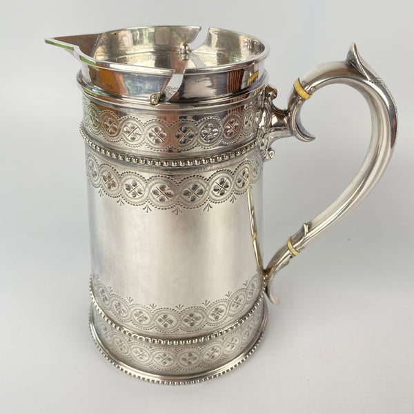 Thomas Bradbury & Son London Silver Plated Hot Water Jug C1875-Antique > Silver Plate-Victorian-Lowfields Barn Antiques