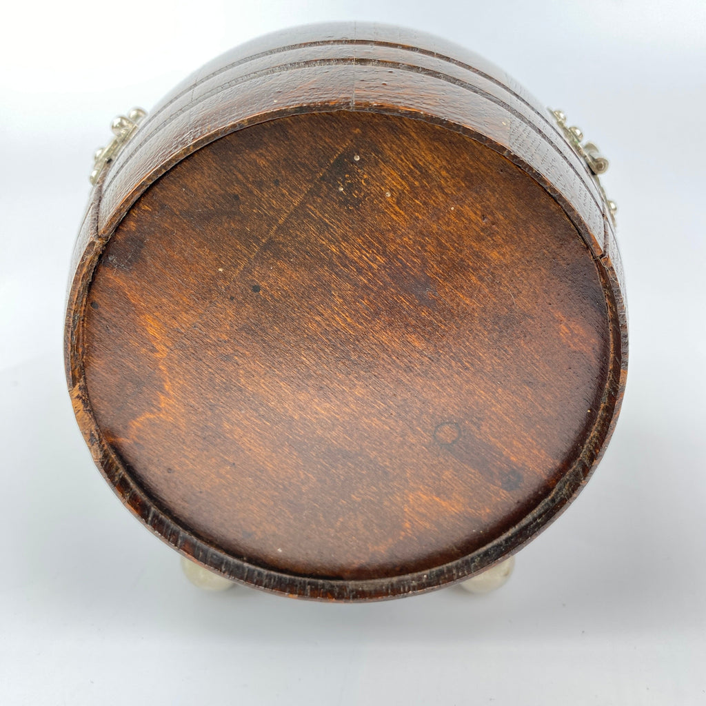 Tobacciana Collectable - Oak Cigarette Barrel By Teofani & Co. Circa 1928 - 1929-Antique Jewellery Box-Art Deco-Lowfields Barn Antiques