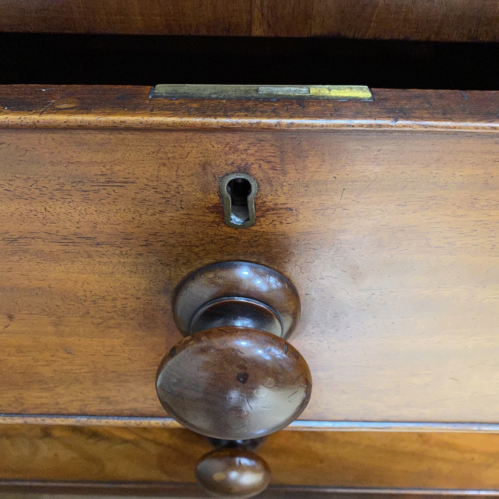 Victorian Mahogany Five Drawer Chest of Drawers - 2 Over 3 Drawers.-Antique Furniture > Chest of Drawers-Victorian-Lowfields Barn Antiques