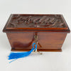 Victorian Mahogany Personalised Trinket Box with Original Key C1880-1900-Antique Box-19th Century-Lowfields Barn Antiques