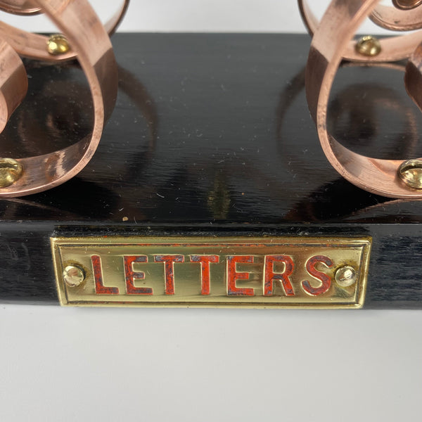 William Tonks & Co. Circa 1920s-30s Copper Scrolling Letter Rack-Antique Decorative-W.Tonks & Son-Lowfields Barn Antiques