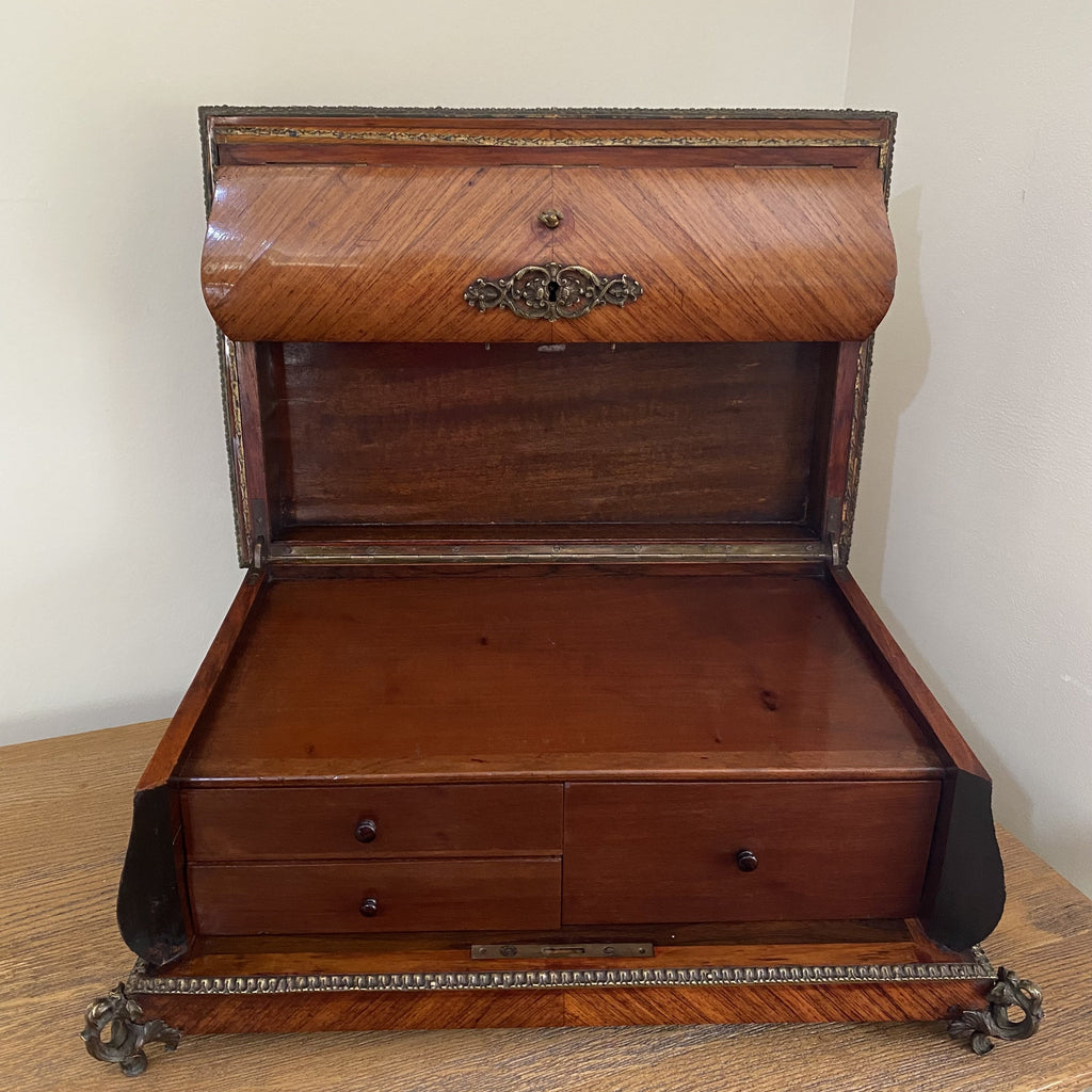 A Fine Kingwood and Ormlu Ladies Writing Box - Jewellery Casket-Decorative Antiques > Jewellery Casket-French Circa 1870-Lowfields Barn Antiques