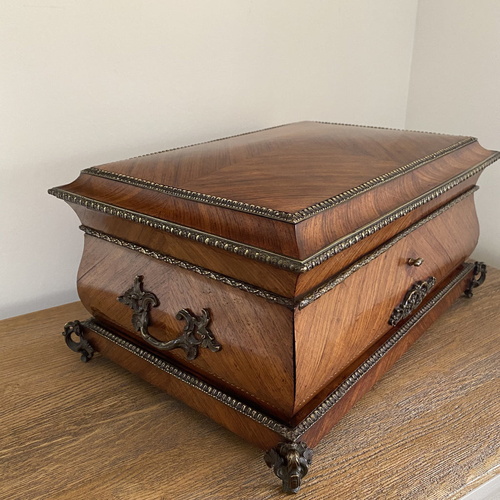 A Fine Kingwood and Ormlu Ladies Writing Box - Jewellery Casket-Decorative Antiques > Jewellery Casket-French Circa 1870-Lowfields Barn Antiques