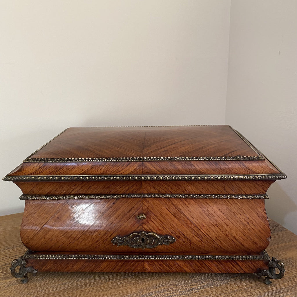A Fine Kingwood and Ormlu Ladies Writing Box - Jewellery Casket-Decorative Antiques > Jewellery Casket-French Circa 1870-Lowfields Barn Antiques